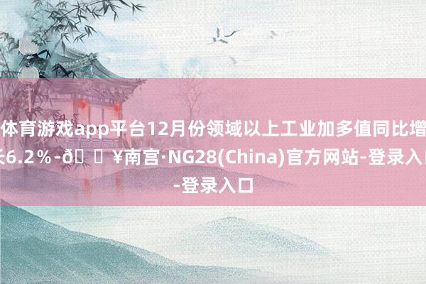 体育游戏app平台12月份领域以上工业加多值同比增长6.2％-🔥南宫·NG28(China)官方网站-登录入口