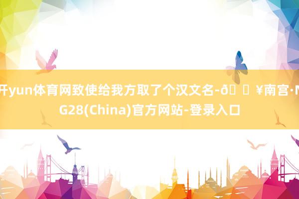 开yun体育网致使给我方取了个汉文名-🔥南宫·NG28(China)官方网站-登录入口