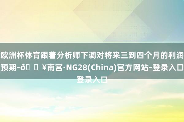 欧洲杯体育跟着分析师下调对将来三到四个月的利润预期-🔥南宫·NG28(China)官方网站-登录入口