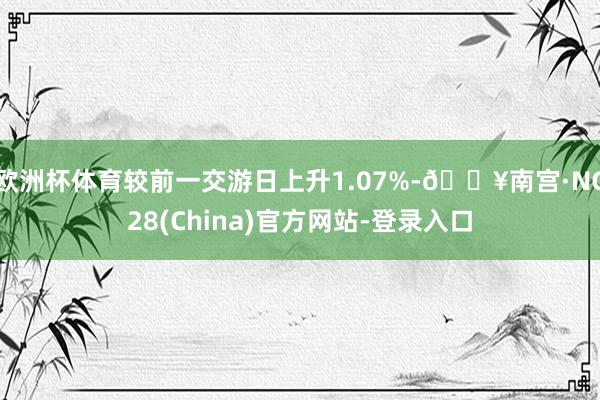 欧洲杯体育较前一交游日上升1.07%-🔥南宫·NG28(China)官方网站-登录入口