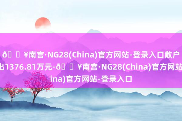🔥南宫·NG28(China)官方网站-登录入口散户资金净流出1376.81万元-🔥南宫·NG28(China)官方网站-登录入口