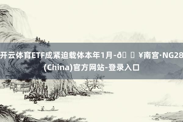 开云体育ETF成紧迫载体本年1月-🔥南宫·NG28(China)官方网站-登录入口