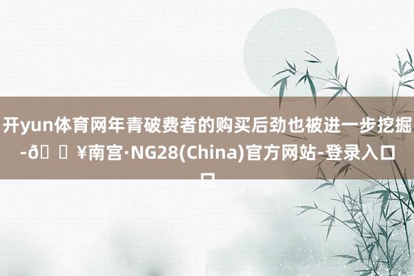 开yun体育网年青破费者的购买后劲也被进一步挖掘-🔥南宫·NG28(China)官方网站-登录入口