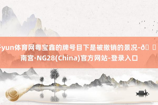 开yun体育网粤宝鑫的牌号目下是被撤销的景况-🔥南宫·NG28(China)官方网站-登录入口